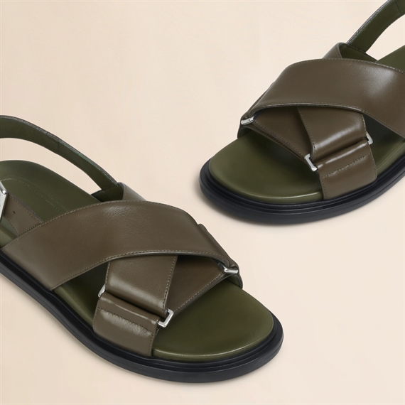 Marni Fussbett Sandaler, Deep Sage